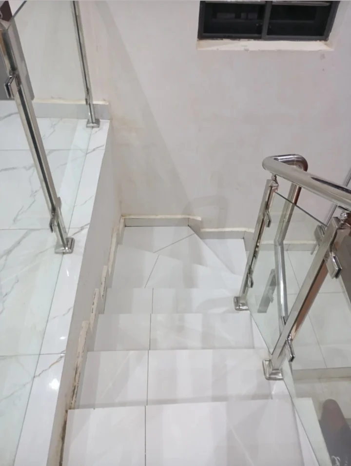 The same staircase after the clean
